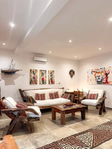 uzuri zanzibar villa living room with natural light